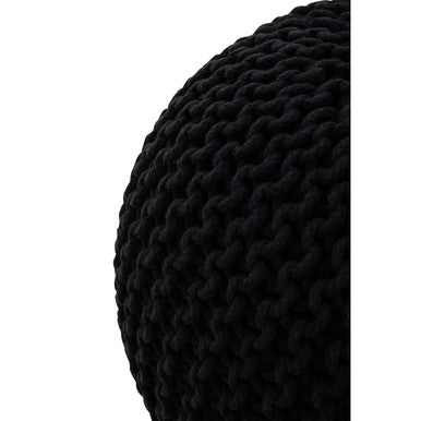 Kids Knit Black Pouffe