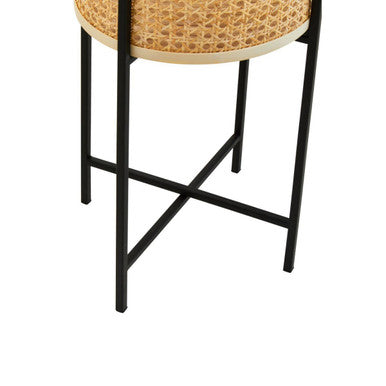 Depok Large Rattan Planter with Metal Stand