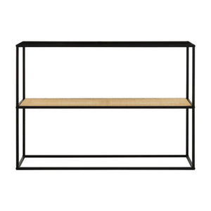 Depok 2 Tier Rattan And Metal Console Table