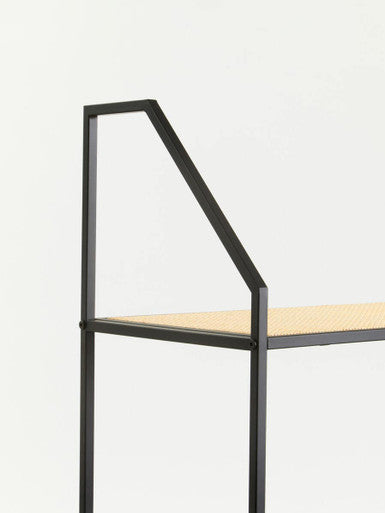 Depok Rattan And Metal Five Tier Shelf Unit