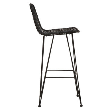 Lagom Black Natural Rattan Bar Chair