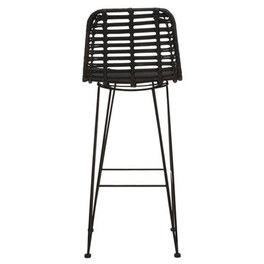 Lagom Black Natural Rattan Bar Chair