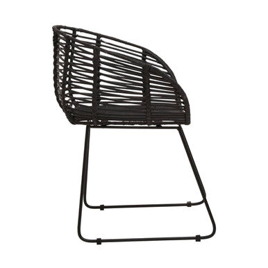 Lagom Black Natural Rattan Chair