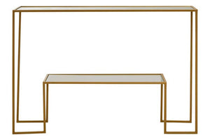Avento Gold Finish Console Table