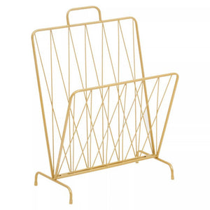 Avento Gold Finish Magazine Rack