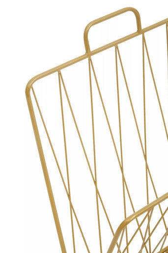 Avento Gold Finish Magazine Rack