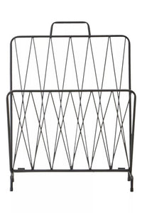 Avento Black Magazine Rack