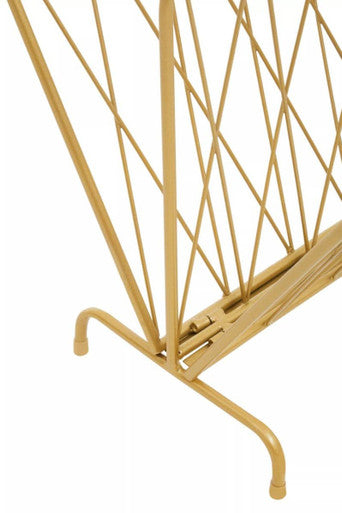 Avento Gold Finish Two Pocket Magazine Rack