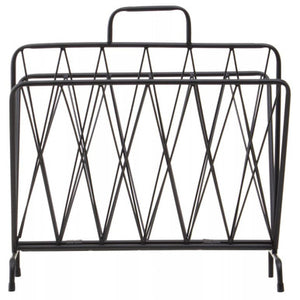 Avento Black Two Pocket Magazine Rack