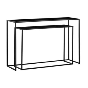 Avento Set Of Two Black Console Tables