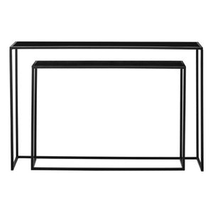 Avento Set Of Two Black Console Tables