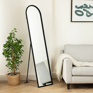 Avento Black Floor Mirror