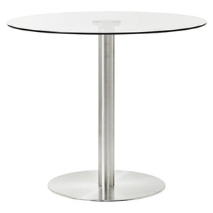 Metropolitan Round Silver Finish Dining Table