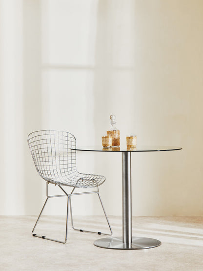 Metropolitan Round Silver Finish Dining Table