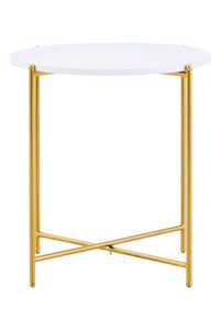 Trosa White and Gold Side Table