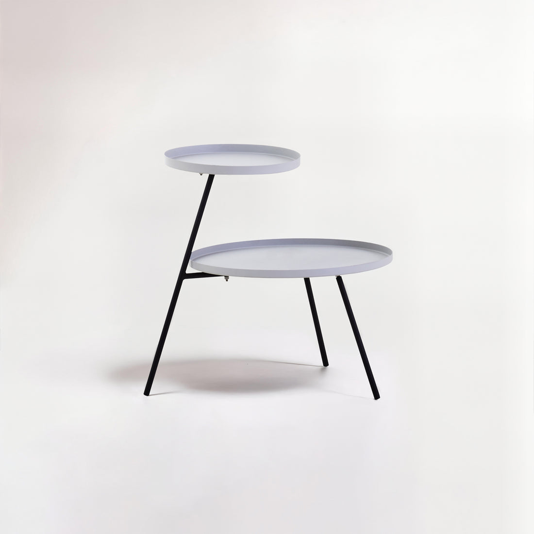 Trosa Two Shelf Grey and Black Side Table