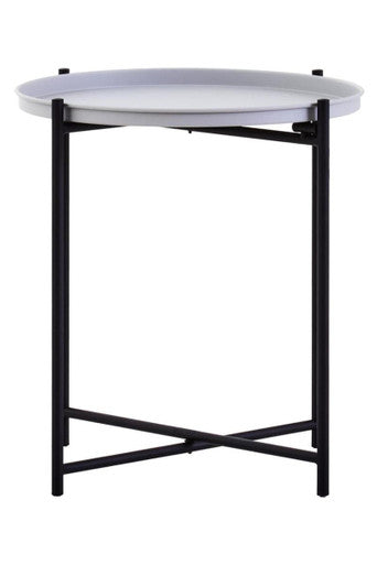 Trosa Side Table With Round Grey Top