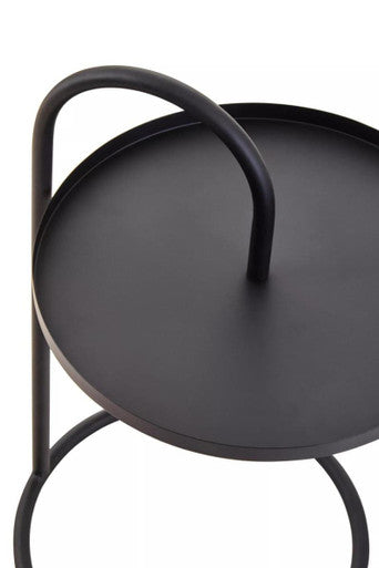 Trosa Black Hanging Top Side Table