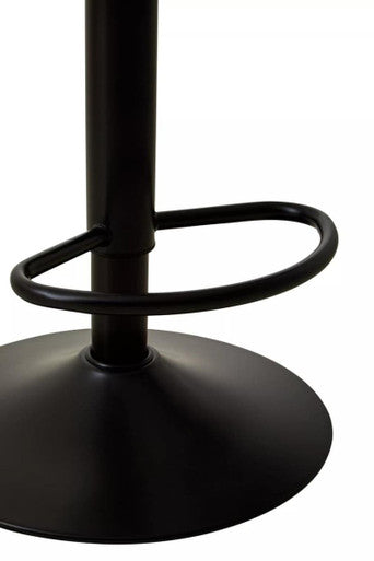 Baina Clear Acrylic Seat Bar Stool With Black Base