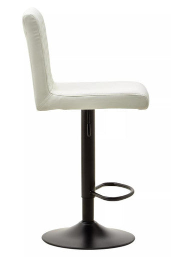 Baina High Back White Leather Effect Bar Chair