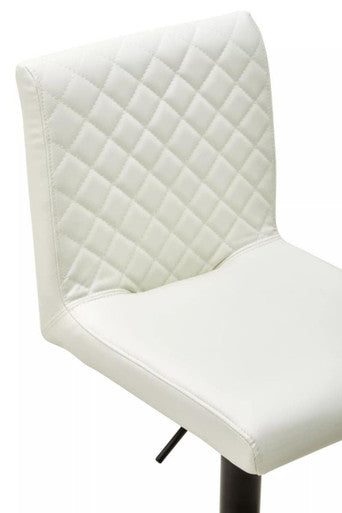 Baina High Back White Leather Effect Bar Chair
