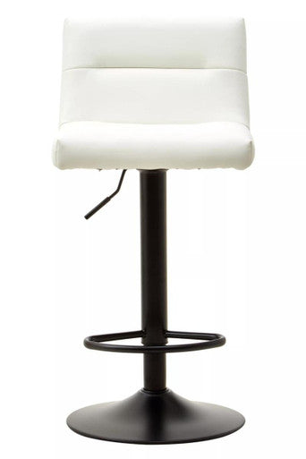 Baina White Leather Effect Bar Stool