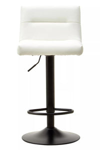 Baina White Leather Effect Bar Stool