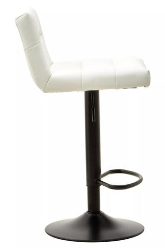 Baina White Leather Effect Bar Stool