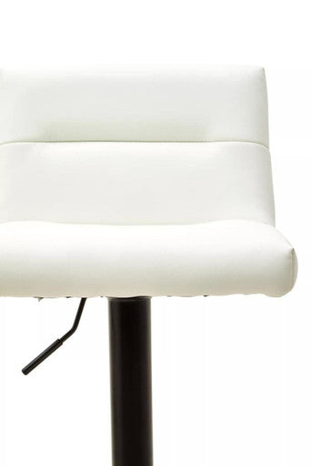 Baina White Leather Effect Bar Stool