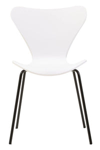 Laila Dining Chair With White Seat And Black Legs