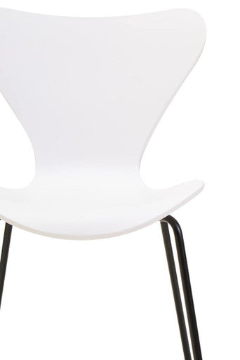 Laila White Seat and Black Legs Dining Chair
