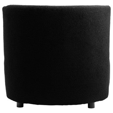 Montreal Black Boucle Effect Armless Lounge Chair - image 5