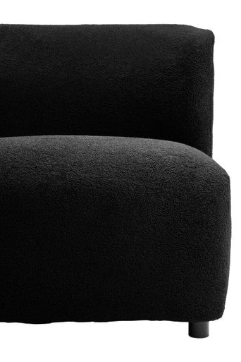 Montreal Black Boucle Effect Armless Lounge Chair - image 6