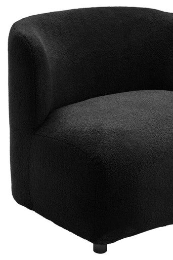 Montreal Black Boucle Effect Armless Lounge Chair - image 7