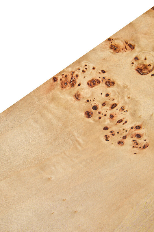 Mota Burl Wood Design Curved Console Table