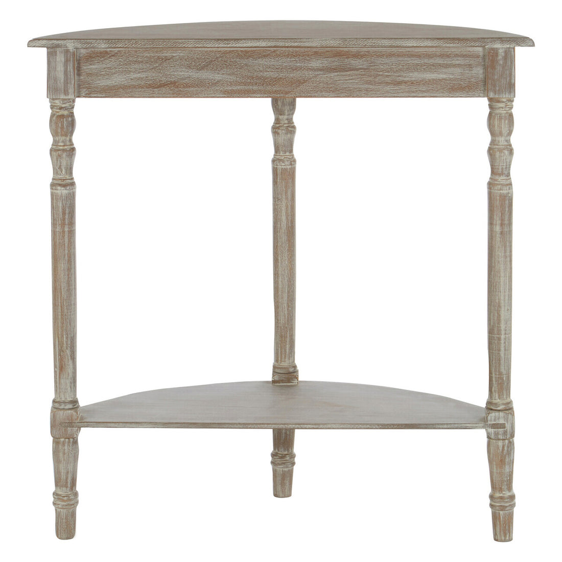 Heritage Half Moon Natural Pine Wood Console Table