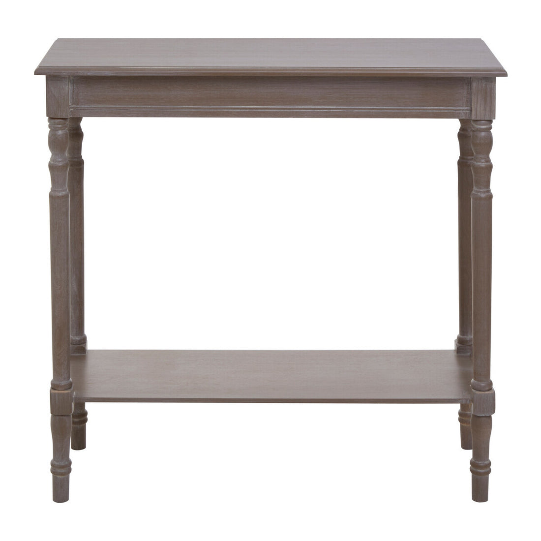 Heritage Console Table with Pine Wood Grey Washed Finish