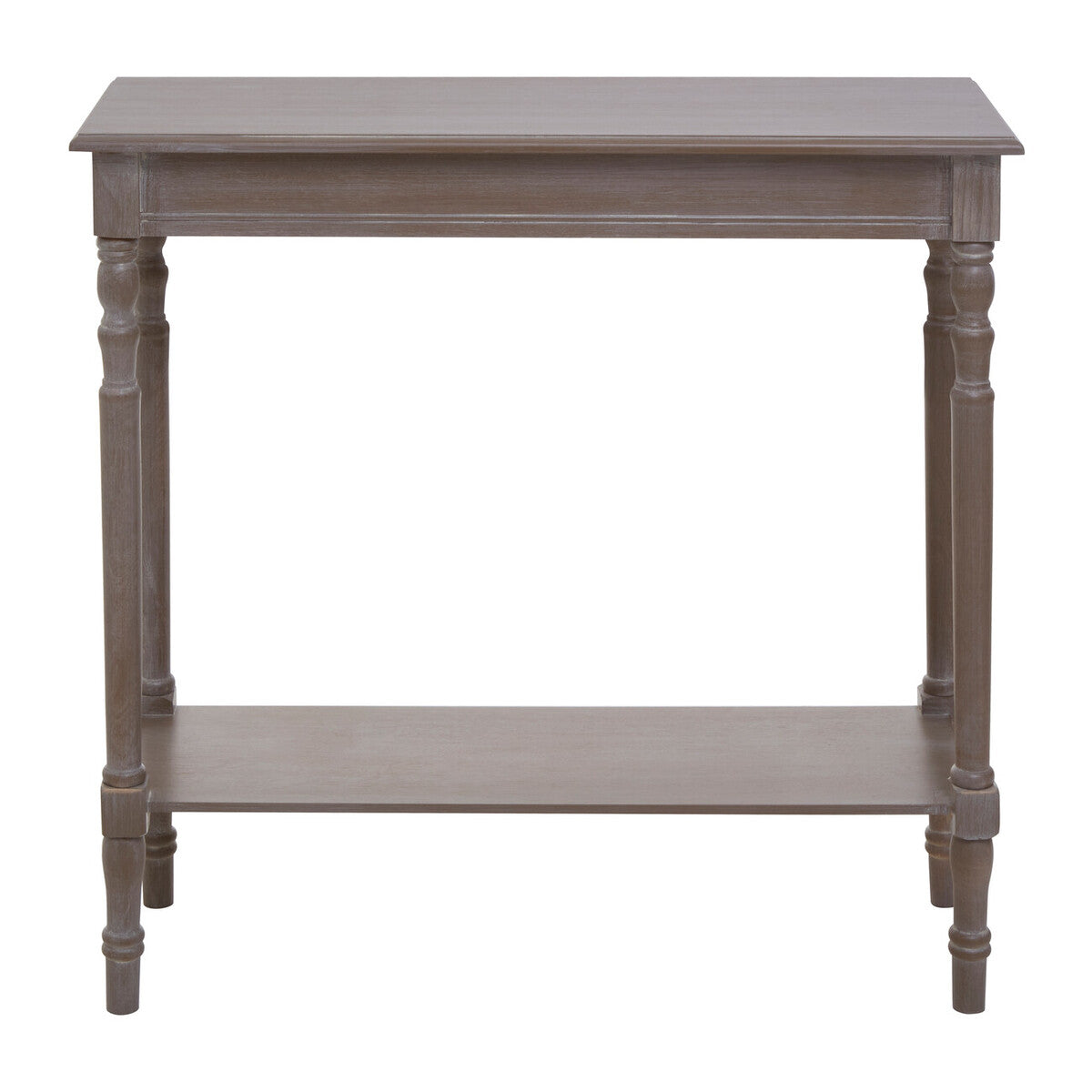 Heritage Console Table with Pine Wood Grey Washed Finish