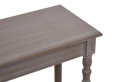 Heritage Console Table with Pine Wood Grey Washed Finish