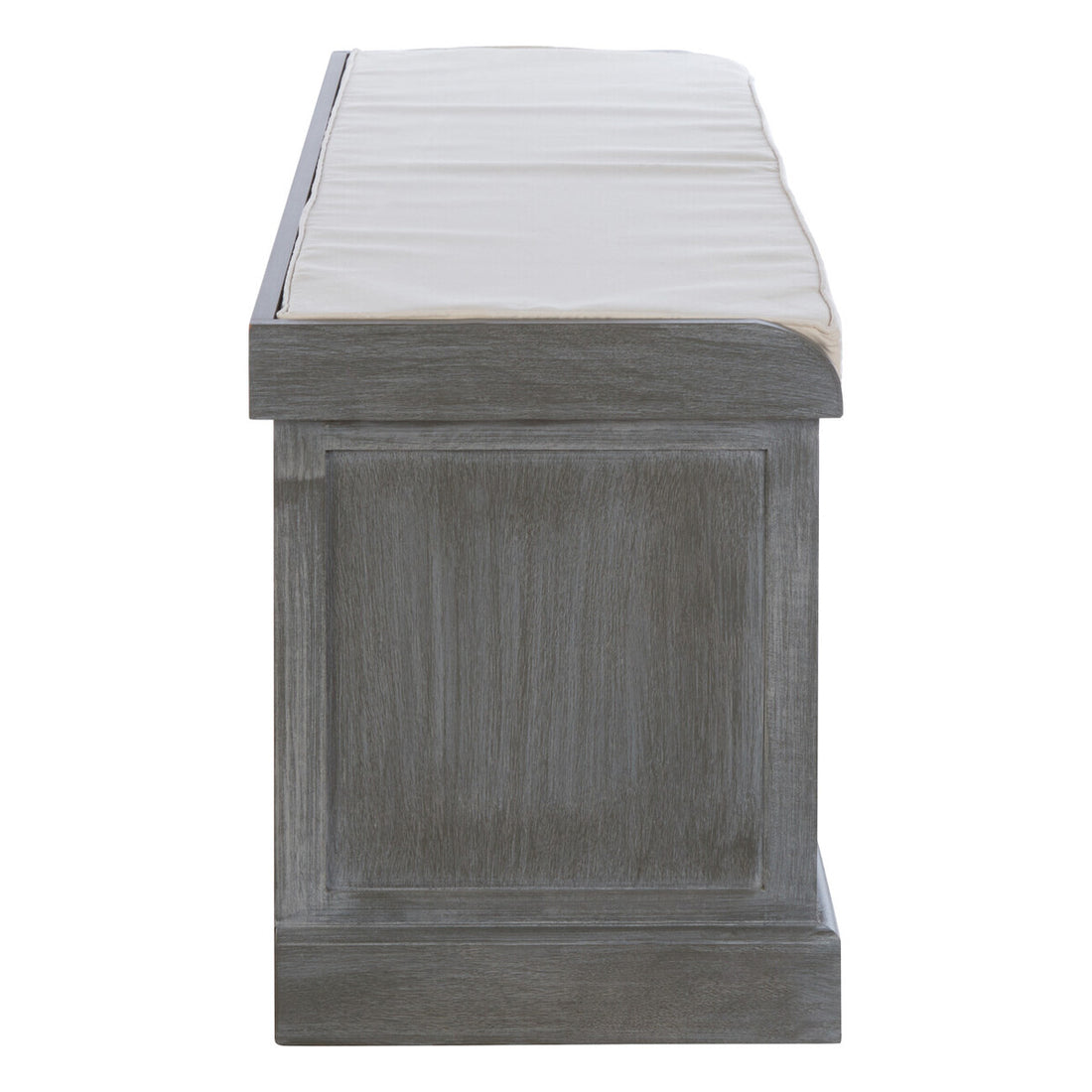 Heritage Grey Three Drawer Storage Bench with Cushion - Image 3