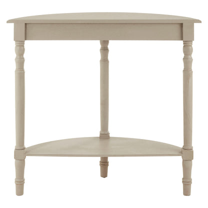 Heritage Putty Pine Wood Half Moon Console Table