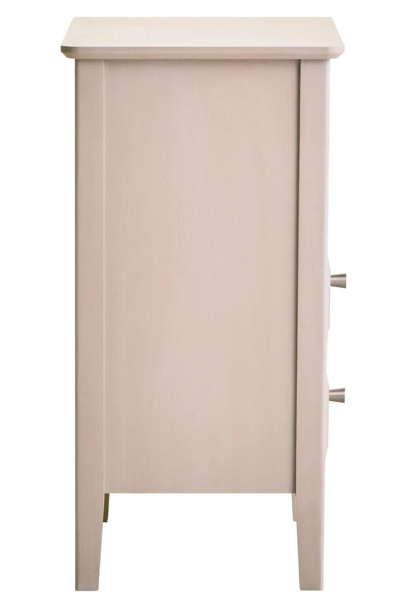 Heritage Two Drawer Taupe Wood Side Table