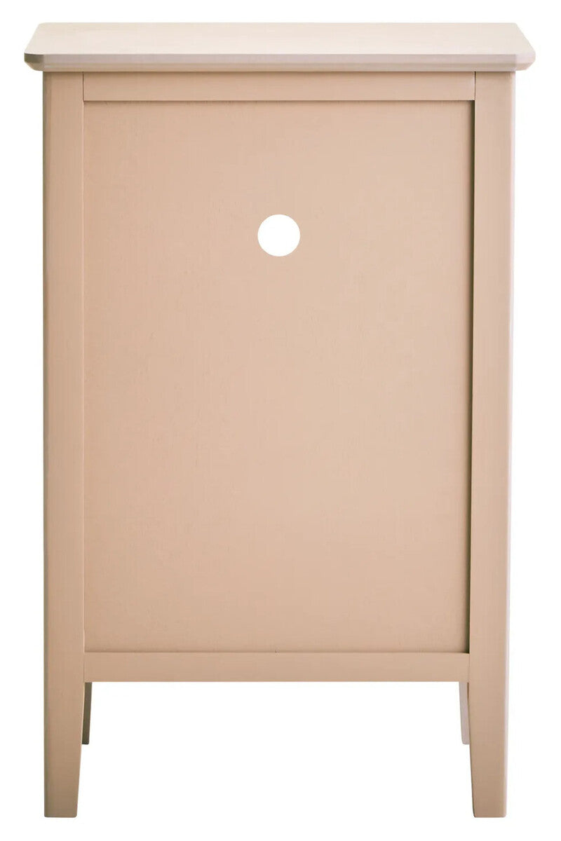 Heritage Two Drawer Taupe Wood Side Table