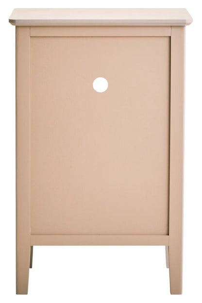 Heritage Two Drawer Taupe Wood Side Table