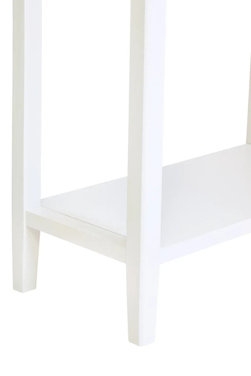 Heritage Two Drawer White Wood Console Table
