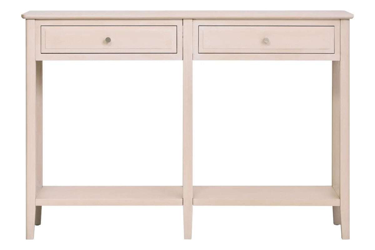 Taupe Finish 2 Drawer Wooden Console Table, Heritage