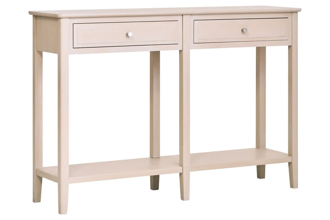 Heritage Two Drawer Taupe Wood Console Table