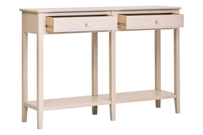 Taupe Finish 2 Drawer Wooden Console Table, Heritage