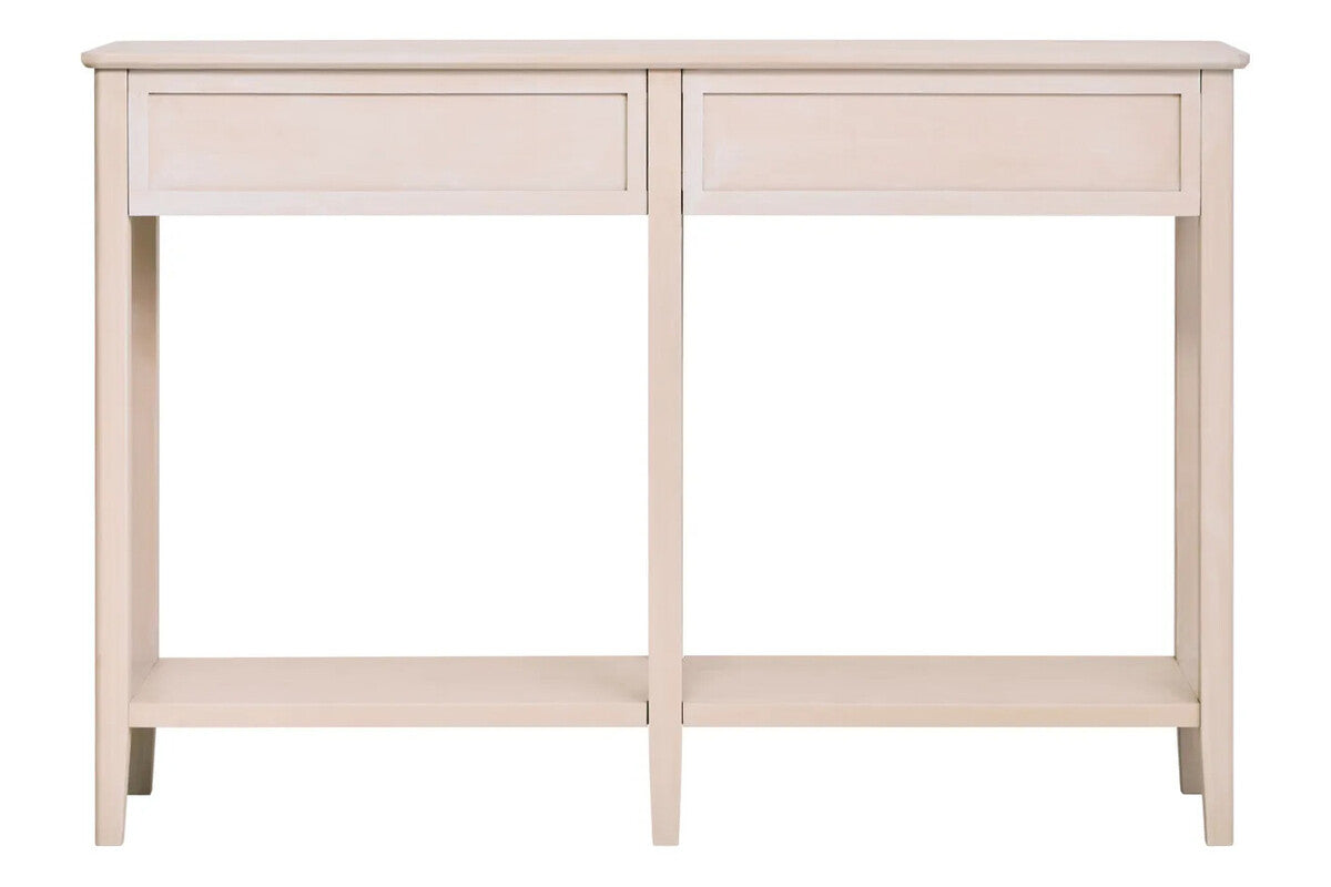 Taupe Finish 2 Drawer Wooden Console Table, Heritage