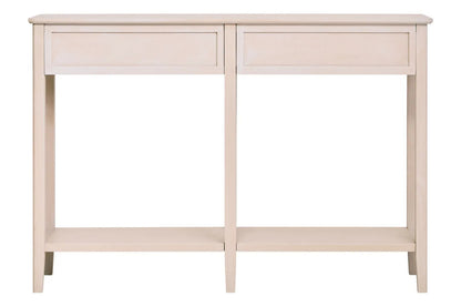 Taupe Finish 2 Drawer Wooden Console Table, Heritage